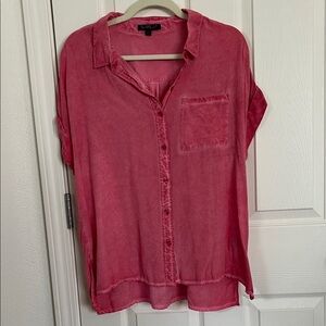 BLVD Fuchsia Button-Down Women's Shirt